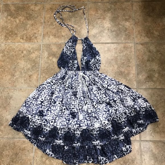 Free People Beach Day Halter Mini Dress - XS - Picture 2 of 6